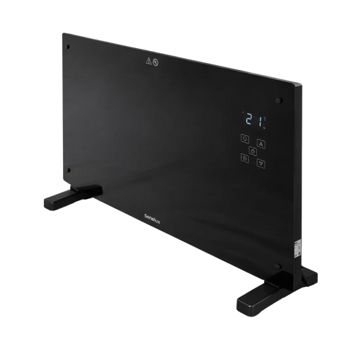 Black Glass Panel Heater with Wifi Controls