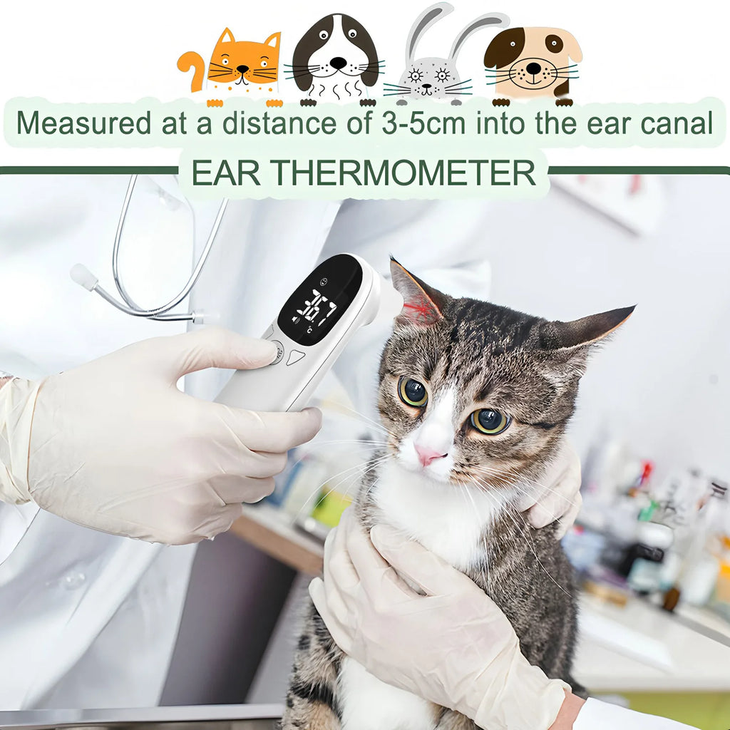 Pet Ear Digital Thermometer Non-Contact Electronic Temperature Measuring Device for Dog Cat Puppy Veterinary Supplies