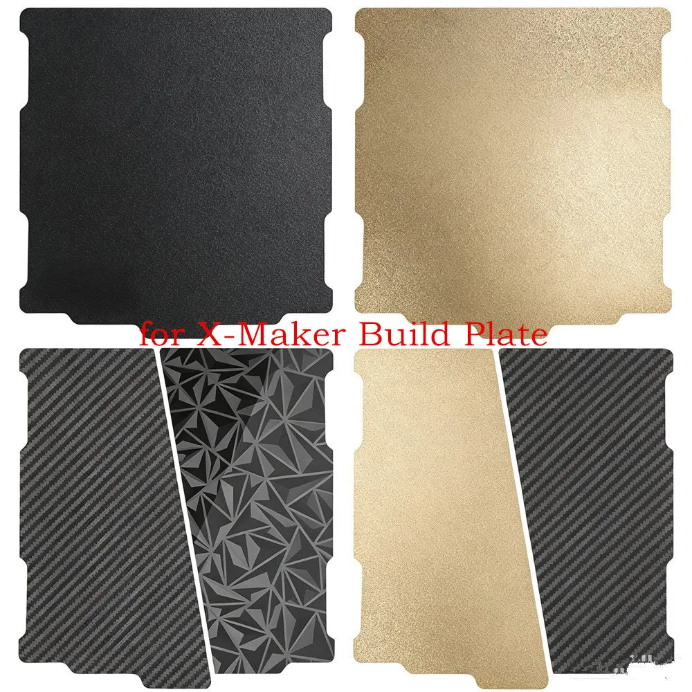 PET+PEI Build Plate For X-Maker 3D Printer 178x184mm Double Sided Smooth Textured PET PEI Spring Steel Flexible Heated Bed