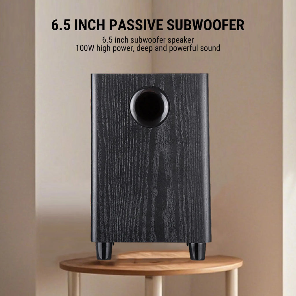 100W Home Subwoofer 6.5 Inch Independent Passive Subwoofer Speaker Plug and Play for Home Theater Party Home  Bass Woofer