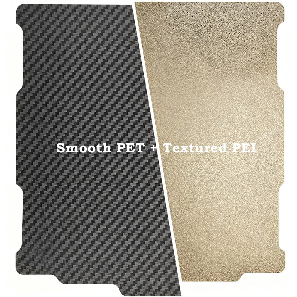 PET+PEI Build Plate For X-Maker 3D Printer 178x184mm Double Sided Smooth Textured PET PEI Spring Steel Flexible Heated Bed